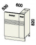 Панель для посудомоечной машины на 450 с бутылочницей на 150 (без столешницы)  16.68 16.68