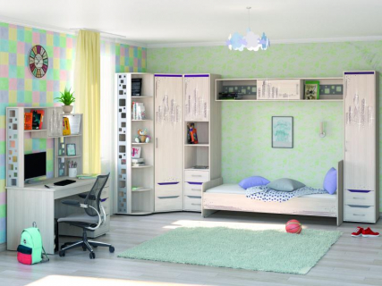 Комплект мебели для комнаты подростка Мегаполис №2 Сосна Астрид